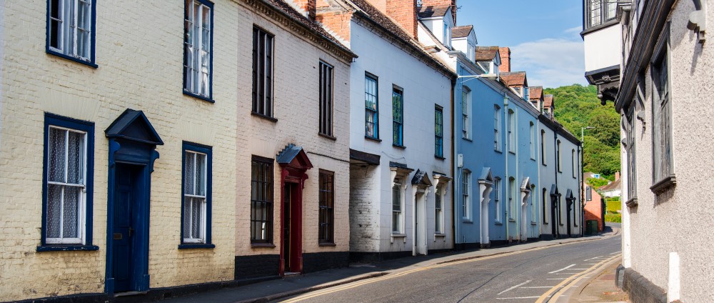 Maisons alignées dans une rue de Vitré